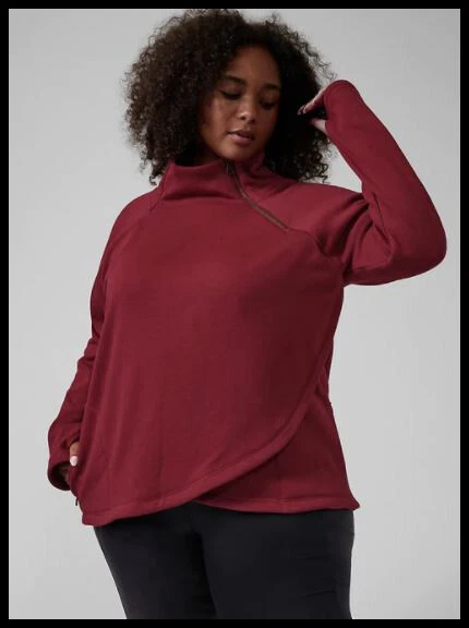 Athleta cozy karma asym pullover clearance