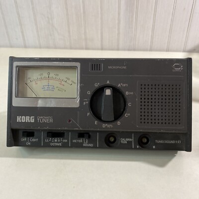 Vintage Korg WT-12 Chromatic Tuner **NO Power Supply. Does Turn On.
