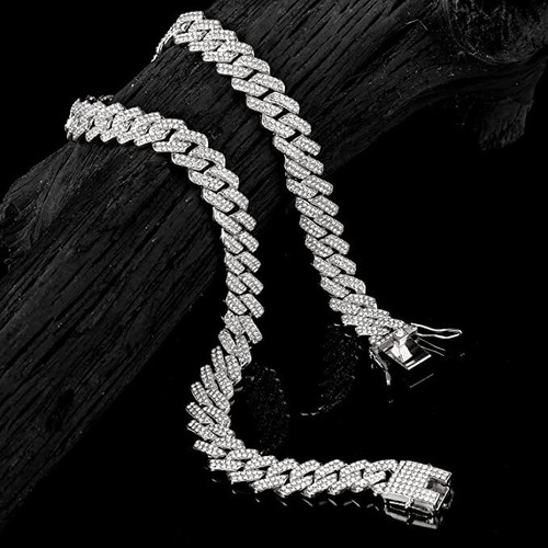 Large Last Supper Gold Plated 16" ~ 24" Iced Cubic Zirconia Cuban Chain Necklace - Picture 22 of 32