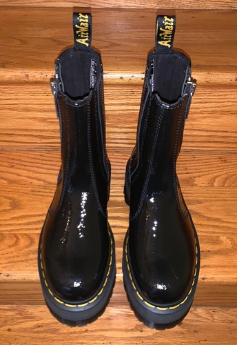 Dr Martens 2976 MAX Platform Boots Women’s US 10 Distressed Patent Leather $220 - Picture 6 of 12