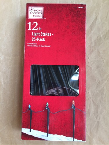 HOME ACCENTS HOLIDAY 25 Weihnachtsbeleuchtung 12" Pfähle NEU für C-7, C-9 Mini Lichter
