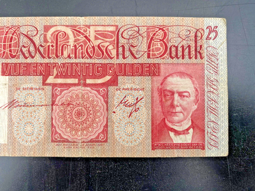 Geldschein - Niederlande - 25 Gulden - Amsterdam 28.Sept. 1937 - Bild 2 von 5