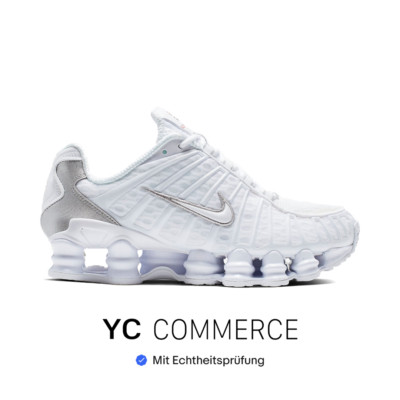 Nike Shox TL W White Metallic Silver AR3566-100 Weiß Silber Unisex Sneaker 