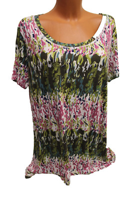 Mark Adam langes Shirt XL 46 dünnes T-Shirt kurzarm Longshirt Tunika Damen