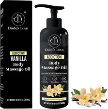 Org nico - Aceite de masaje comestible de vainilla para cuerpo completo 8.45 oz