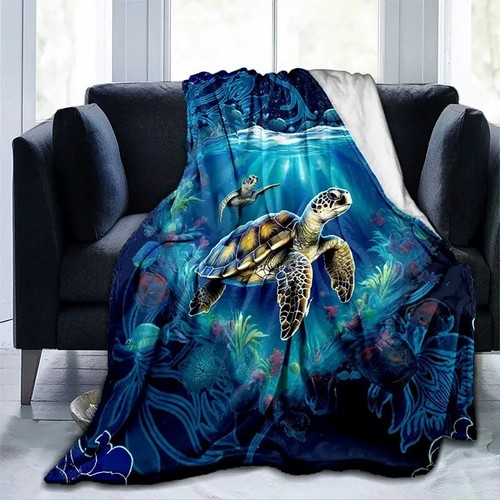 Coperta Tartaruga Marina Lancio Super Morbida, Leggera 60x80,