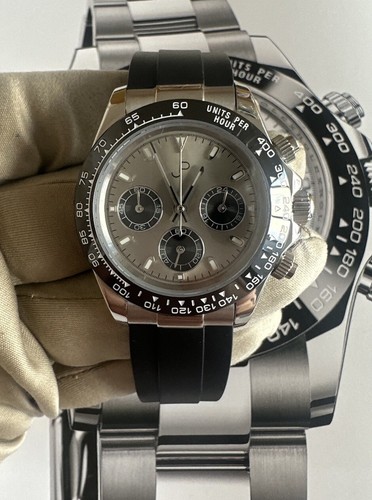 Orologio Ceramica Vk63 Seiko Movimento Cronografo JP Watch Quadrante Grigio Ghost - Foto 3 di 18