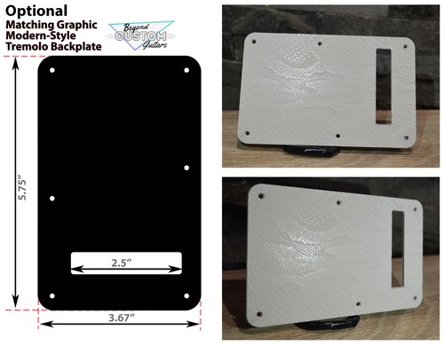 White Snakeskin Textured Pickguard - Fender Stratocaster - USA - SSS, HSS, HxH - Picture 6 of 10