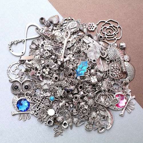 100g Tibetisches Silber gemischt Charms Anhänger zum Selbermachen Schmuckherstellung Handwerk Fundstücke - Bild 3 von 9