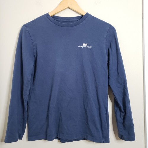 Vineyard Vines Kids Long Sleeve T Shirt Navy Blue Size M - Afbeelding 1 van 5