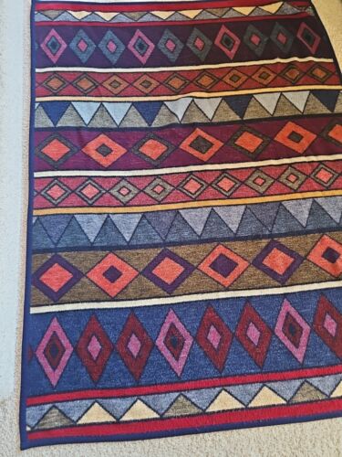 Biderlack Aurora Dark Muted Colors Throw Blanket 74"x 56" Cabin Woods Mission - Picture 2 of 6
