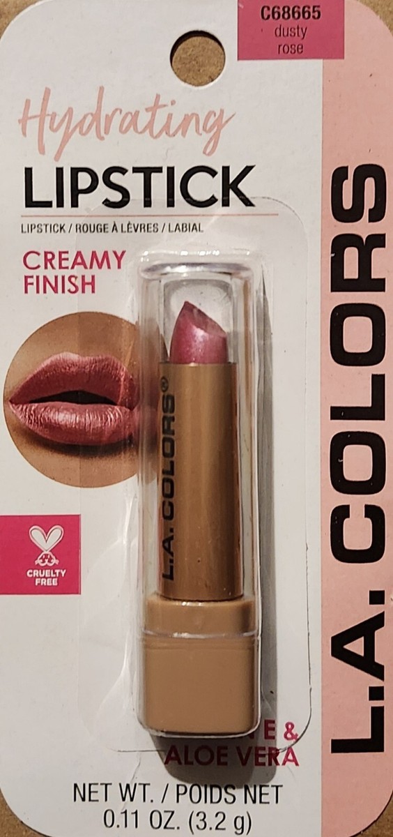 L.A. Colors Dusty Rose Hydrating Lipstick C68665 6 ct. vitamin e