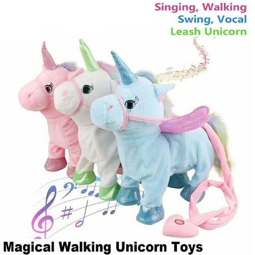 Magical Walking Unicorn Toys Singing Songs Children Gift Unicorn Plush Toy Kids - Picture 7 of 15