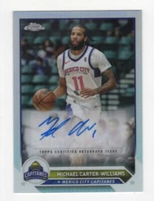 2023/24 TOPPS G LEAGUE AUTOGRAPH CHROME REFRACTOR MICHAEL CARTER-WILLIAMS