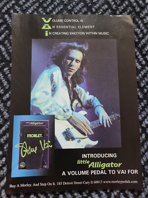 MORLEY PEDALS - Steve Vai - 2001 Print Advertisement Guitar World Ibanez