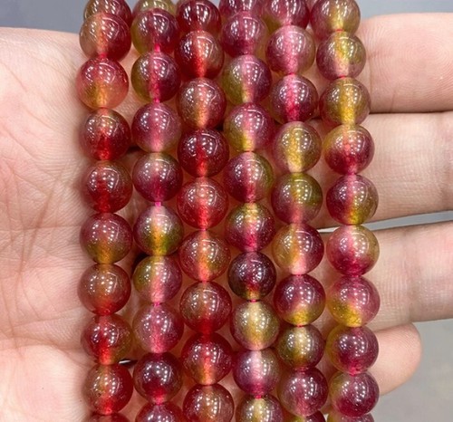 32pcs-62pcs 6mm-12mm 17 Colors Chalcedony Stone Round Bead DIY Fashion Jewelry - Picture 19 of 20