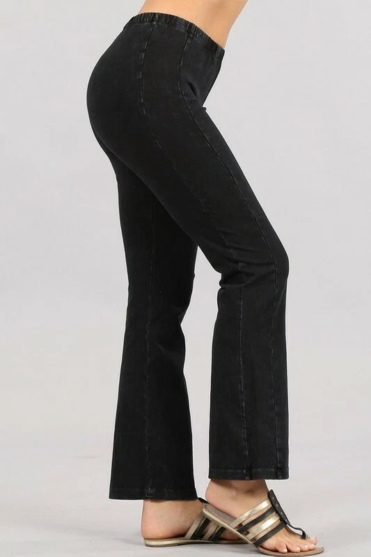 Mineral wash shop flare pants