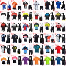 Mens Cycling Jersey Bib Shorts Set Summer Outdoor Sports Outfits Bike Clothing