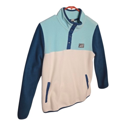 Eddie Bauer Fleece Pullover Color Block Snap Neck Kids Size L(14) - Picture 4 of 7