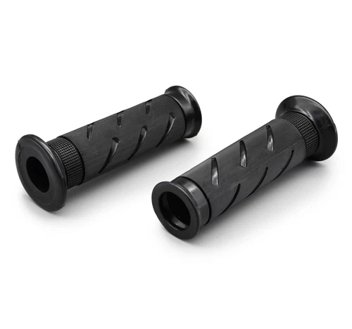 Motorcycle Handlebar Grips YPR Racing Black Fits Honda Kawasaki Yamaha 7/8" 22mm