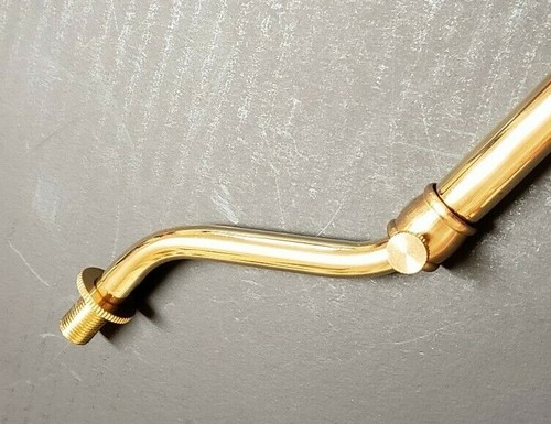 ADJUSTABLE 10"-15" FIGURINE LAMP PIPE BRASS PLATED 1/8IP THREADS NEW 57173J - Picture 2 of 6
