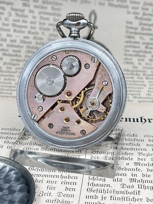 Taschenuhr Hislon Mercator Eisenbahn 52mm