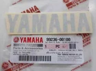 YAMAHA 100mm x 23mm SILVER METALLIC  DECAL STICKER BADGE LOGO *UK STOCK*