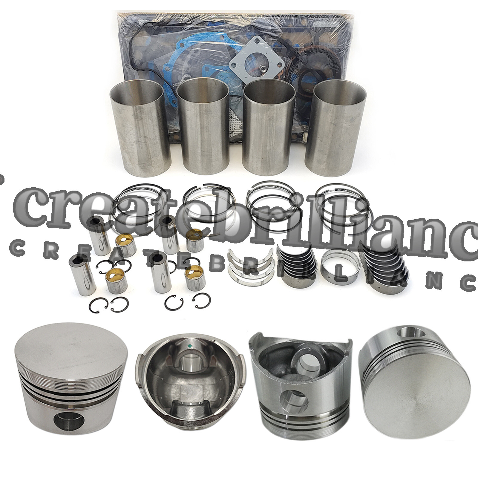 V1200 Engine Overhaul Rebuild Kit (No valve set) for Kubota V1200