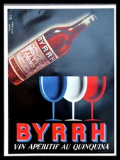 1950s Byrrh Apertif Alcohol FRENCH Vintage Print AD COLOR Original Sibia Art