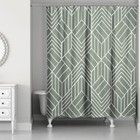 Creative Products Hatch Chevron Sage 71 x 74 Shower Curtain