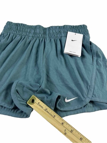Nike Kids' Dri-FIT High-Waisted Training Shorts 3.5” Terry Girls Size M Teal NWT - Picture 4 of 9