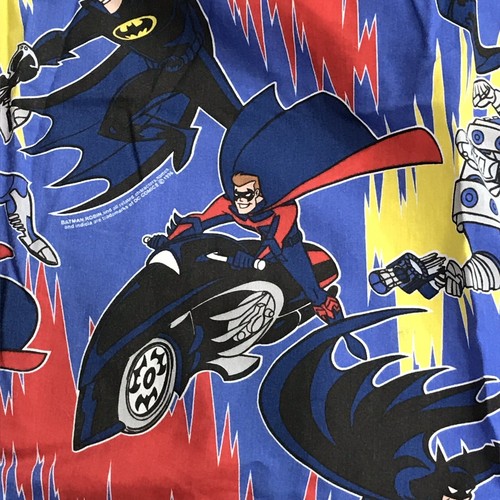 Batman Robin Mr Freeze Cartoon Vintage 1996 Twin Fitted Sheet DC Comics - Picture 5 of 7