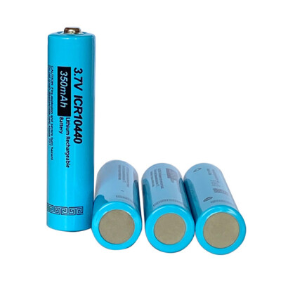 4Pcs AAA Rechargeable 3.7V ICR 10440 Lithium Battery Button Top for Flashlights