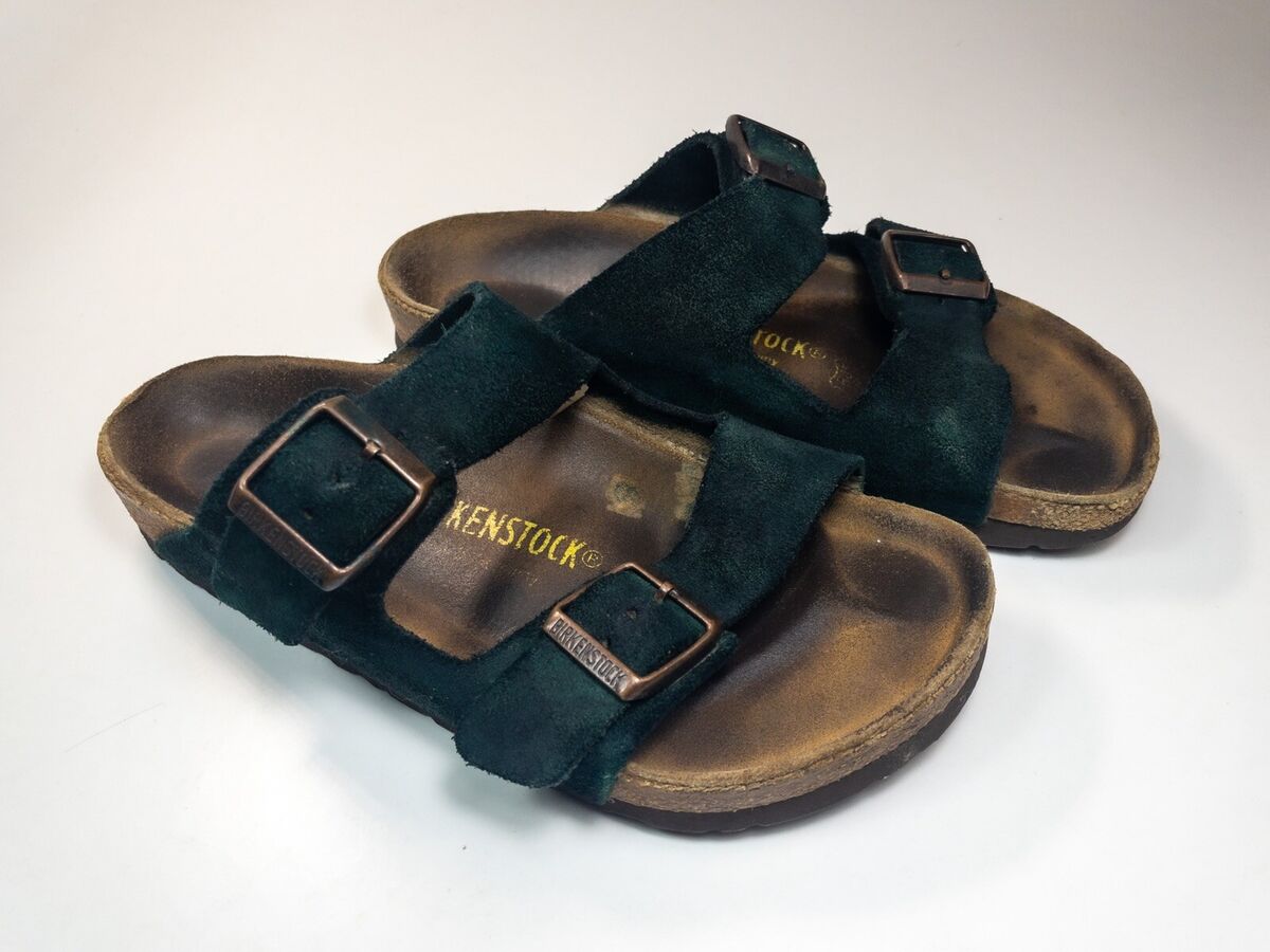 Birkenstock Womens Dark Forest Green Arizona Sandals Suede Birkenstock Womens Dark Forest Green Arizona Sandals Suede