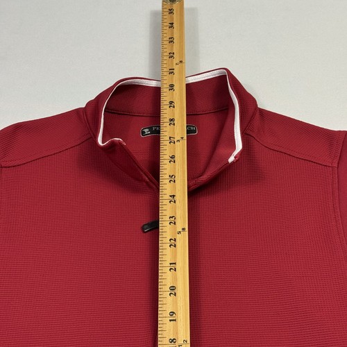 Pebble Beach Golf 1/4 Zip Sweater Vest Performance Polyester Red Men's Large - Picture 7 of 11