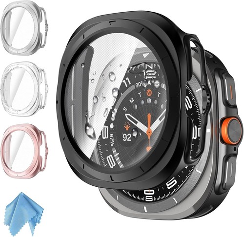 4 Pack Hard PC Case with Screen Protector for Samsung Galaxy Watch 7 Ultra 47mm - Picture 8 of 8