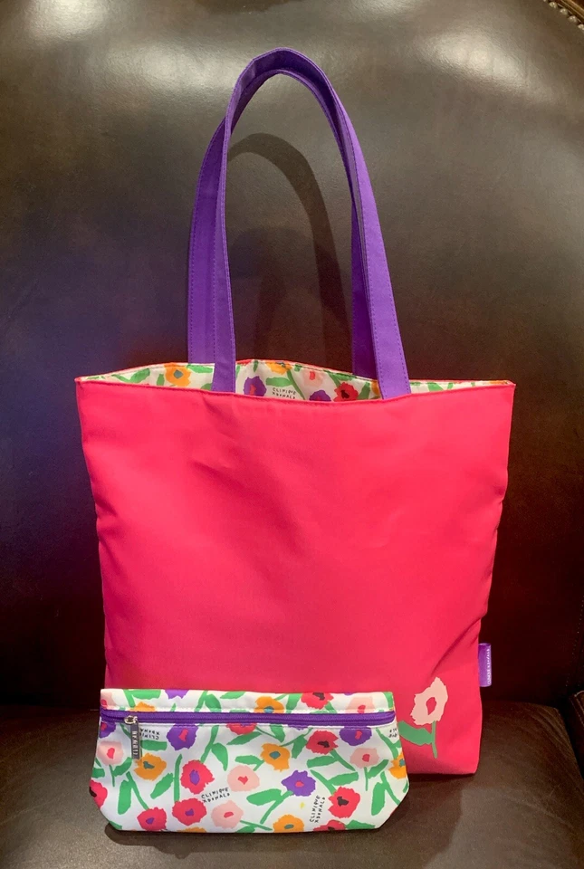 Clinique x Donald большой цветочный сумка с короткими ручками покупки наплечная сумка W/соответствующий чехол - Изображение 3 из 4