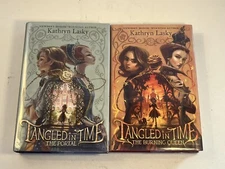 Kathryn Lasky Lot of 2 Tangled in Time The Portal & The Burning Queen Ex-Library