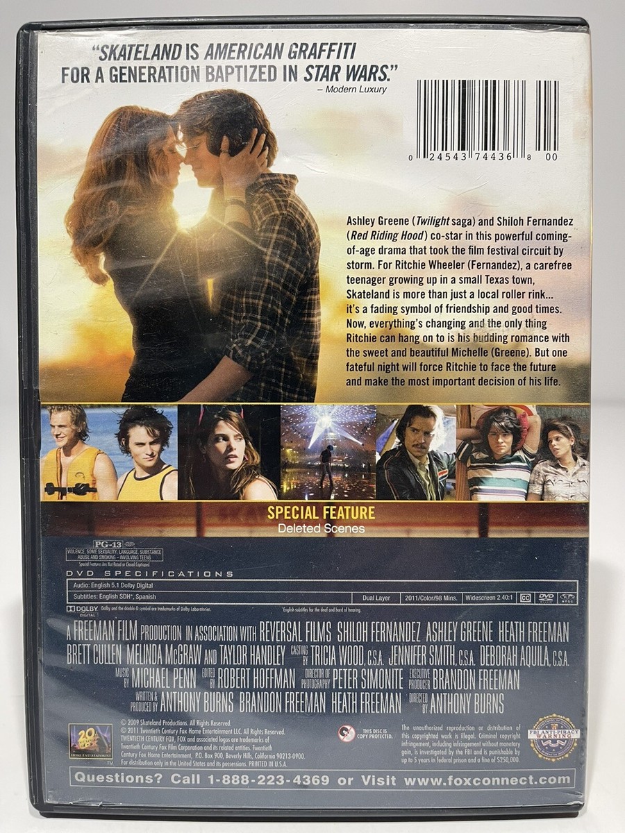 Skateland (DVD, 2011) Shiloh Fernandez, Ashley Greene, Heath