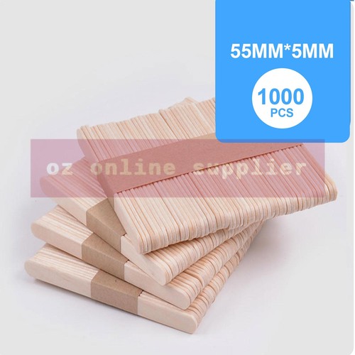 Wooden Craft Stick Paddle Pop Stick Coffee Tea Ice Cream Stirrers Mixer Popsicle - Picture 9 of 45