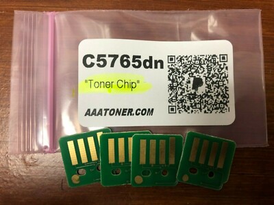 4 x High Yield Toner Reset Chip for Dell c5765dn Color Laser Printer Refill