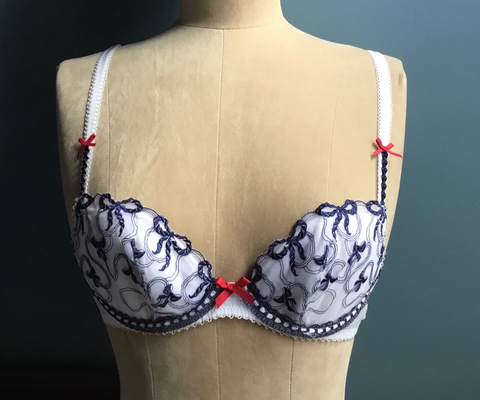 Buy Marks & Spencer Blue Floral Embroidered Bra - Bra for Women