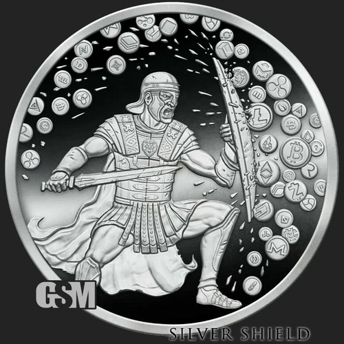 SILVER SHIELD 1 OZ PROOF | 2020 | CRYPTO CRUCIBLE - CRYPTO SERIES # 7