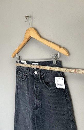 Free People Agolde 90’s Mid Rise Loose Fit Black Jeans Size UK 6 - Picture 10 of 16