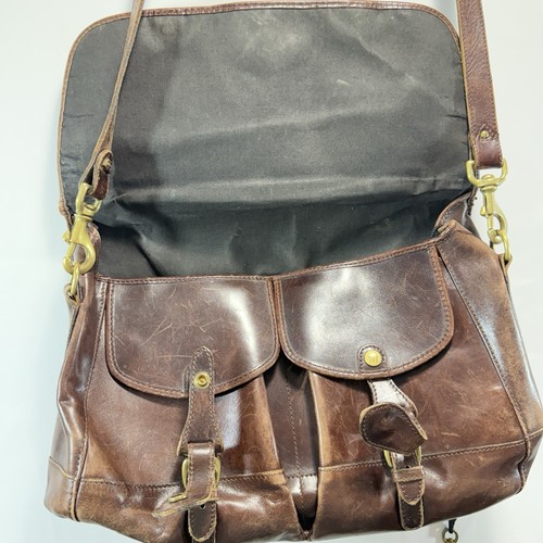 MULHOLLAND BROTHERS LAND ROVER Messenger Schultertasche Leder Braun - Bild 8 von 14
