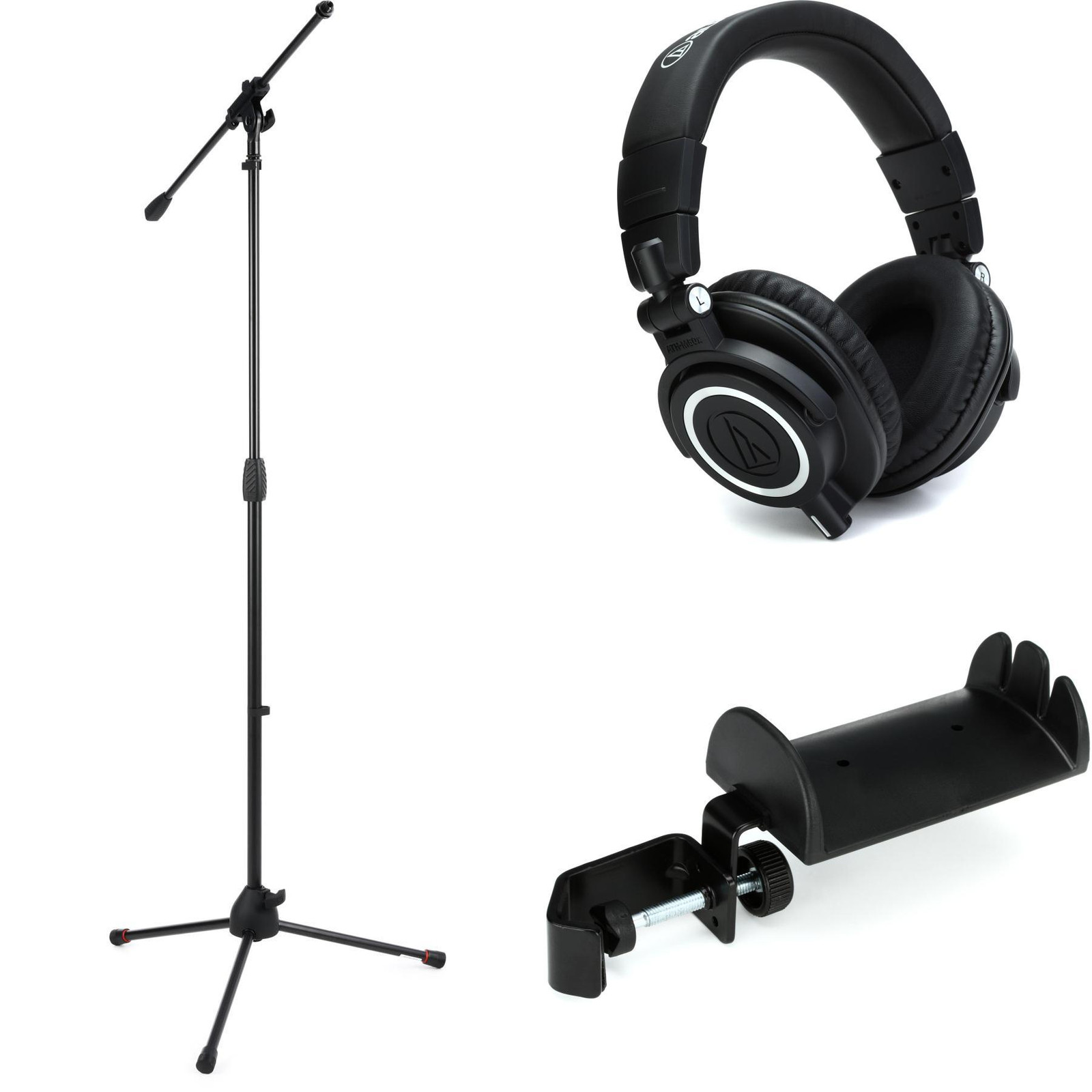 Подставка для микрофона Audio-Technica ATH-M50x с закрытой задней панелью для студийных наушников для мониторинга