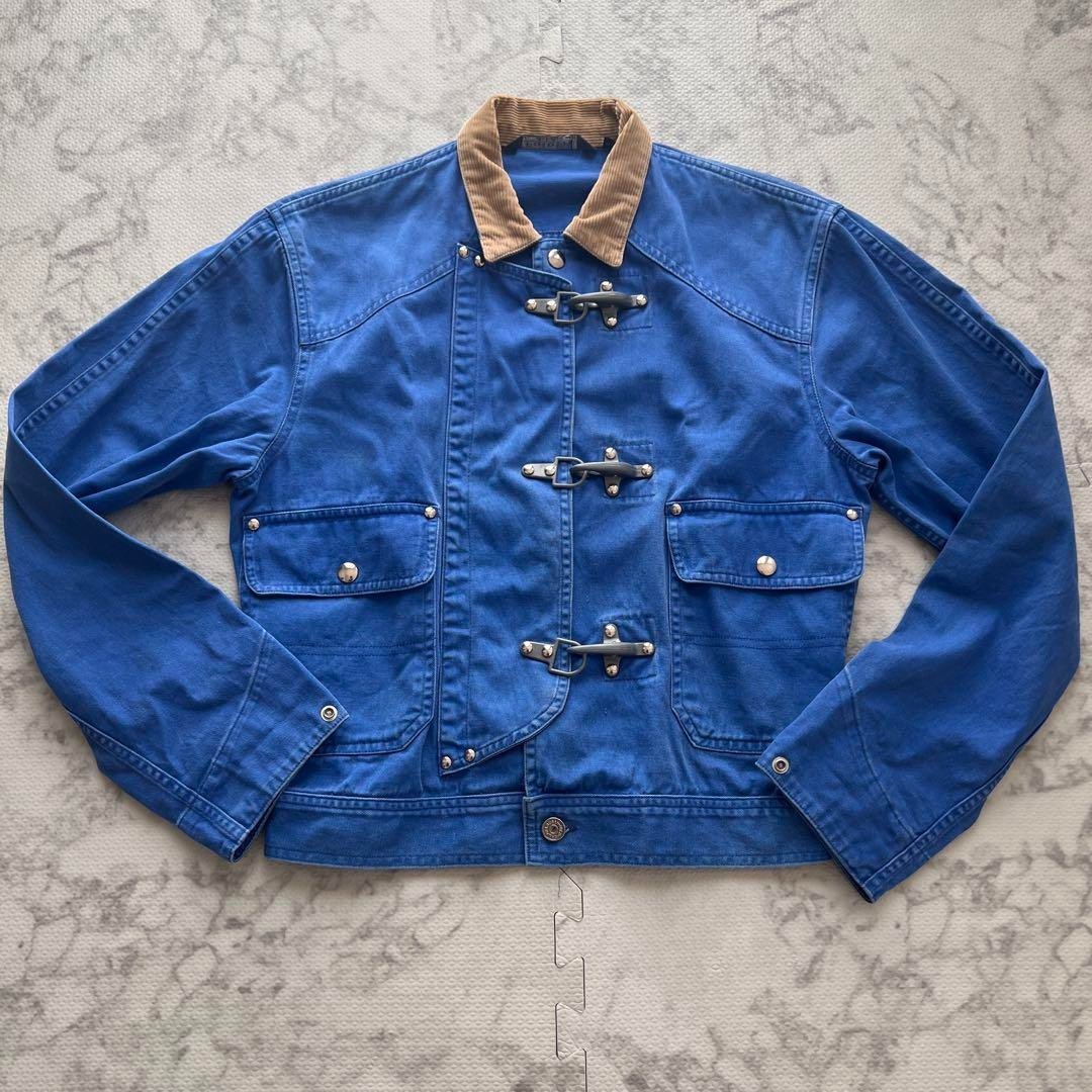 Polo Ralph Lauren Fireman Cotton Jacket Size S Blue Classic 1990s 