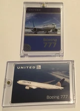 UNITED AIRLINES AIRCRAFT AIRPLANE FLEET TRADING CARDS Boeing 777 (2) IN CASES