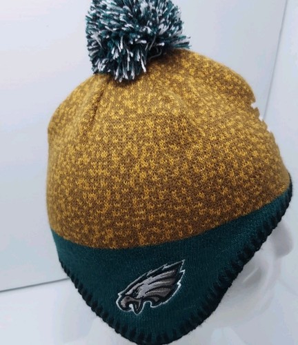 Philadelphia Eagles Size Kids NFL Team Apparel Cuffless Knit Beanie Ski Hat Cap - Picture 2 of 11