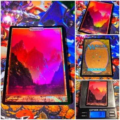 MTG Mountain   Nm Legendary John Avon Full-Art Basics FOIL Unhinged 2004 OG